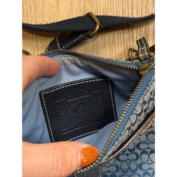 Coach Blue and Black Crossbody Bag - Picture 11 of 11